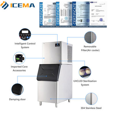 Bom preço Máquina de gelo de pellets comercial para barras com produção diária de 500 kg on-line