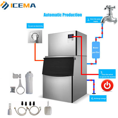 Bom preço Máquinas de gelo comerciais Ice Cube com uma produção diária de 900KG são utilizadas na indústria da restauração, hotéis, bares, transportes on-line