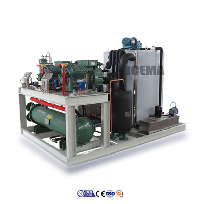 Bom preço 6500 KG Voltagem 380V/3P/50HZ Máquina de flocos de gelo para pesca de frutos do mar na feira de março on-line