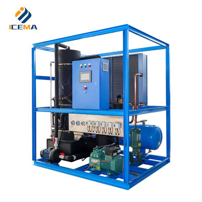 Bom preço Frascold Industrial Máquina de tubos de gelo de 1 tonelada Produção de gelo confiável para a indústria on-line