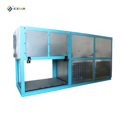 Bom preço Máquina automática de fabricação de blocos de gelo de 2T com longa vida útil e potência do compressor de 11kw on-line