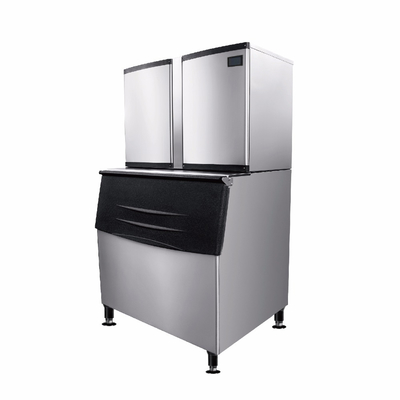Máquina de fazer gelo em cubos comercial 60kg-1200kg Saída 24h Grau Industrial